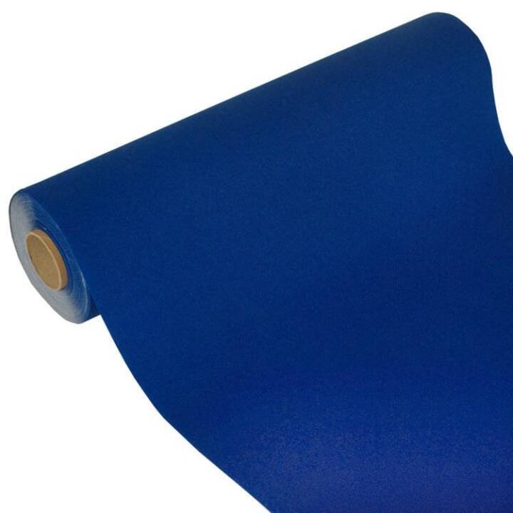 PAPSTAR Chemin de table Royal (40 cm x 240 cm, Rectangulaire, Bleu foncé, Bleu)