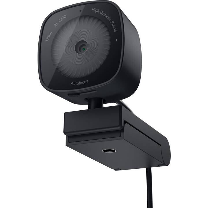 DELL WB3023  Webcam (2560 x 1440, 1920 x 1080, 1280 x 720, Schwarz)