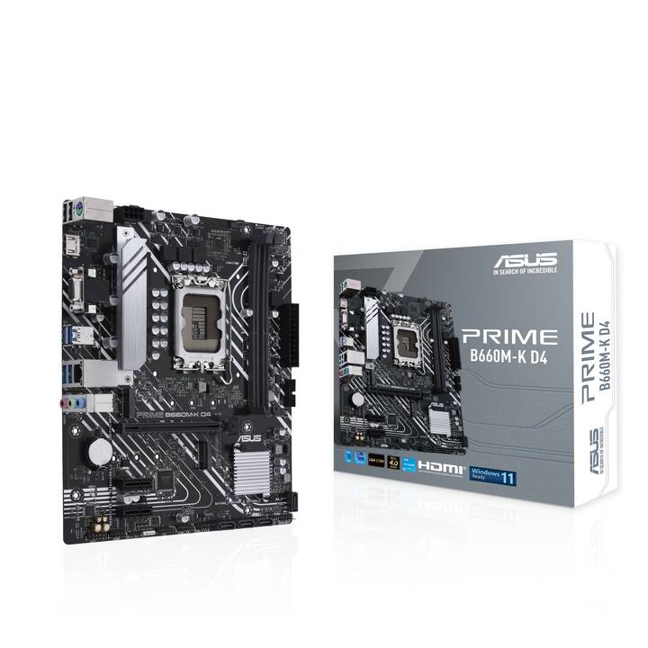 ASUS Prime B660M-K D4 (LGA 1700, Intel B660, Micro ATX)