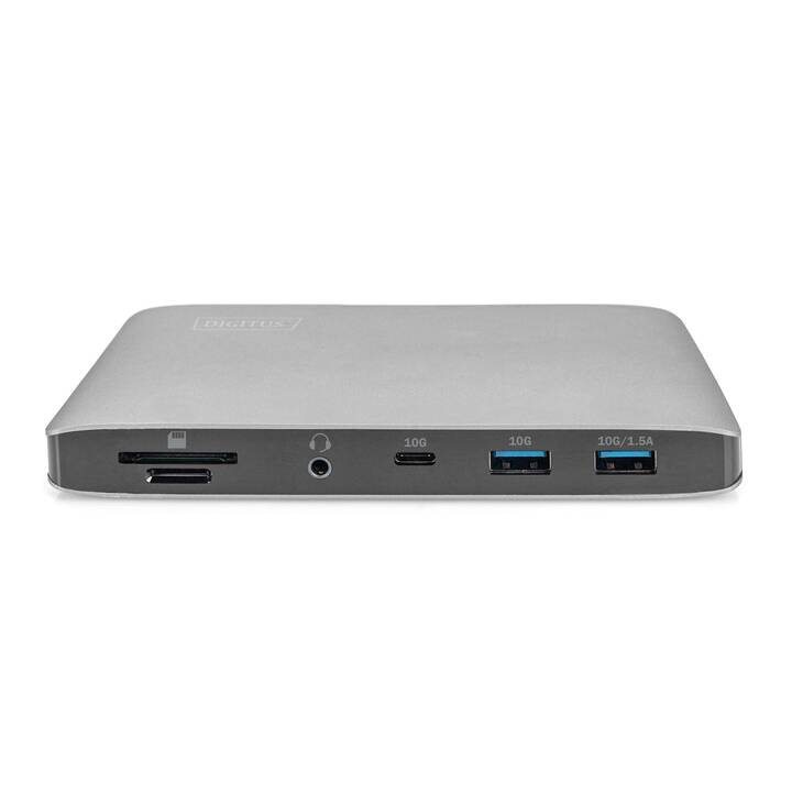 DIGITUS Dockingstation (2 x DisplayPort, RJ-45 (LAN), 2 x USB 3.2 Gen 1 Typ-A)