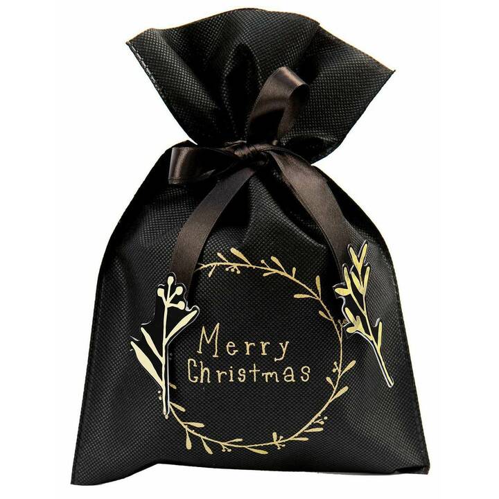 RICO DESIGN Borse regalo Merry Christmas (Nero, Oro, Natale / Avvento)