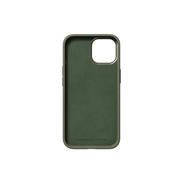 NUDIENT Backcover Bold (iPhone 15, Alluminio, Verde oliva, Verde)