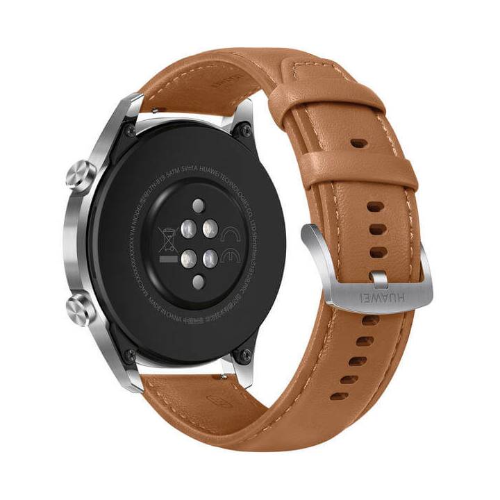 HUAWEI Watch GT 2 Brown (46 mm, Kunststoff, Echtleder) - Interdiscount