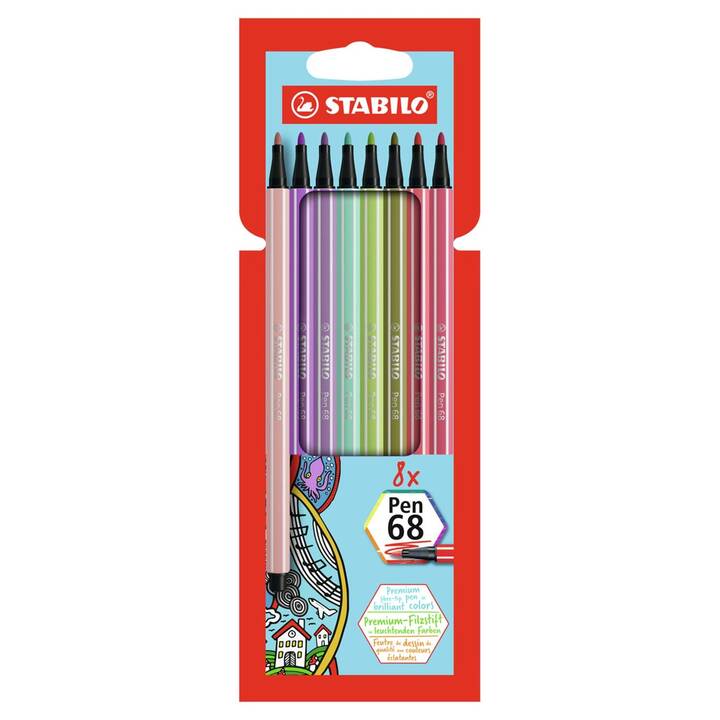 STABILO Crayon feutre (Multicolore, 8 pièce)