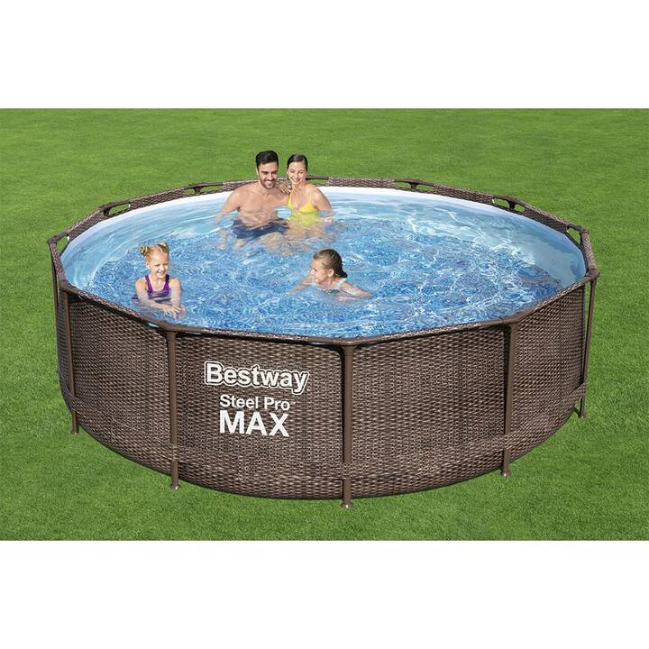 BESTWAY Piscina fuori terra con struttura tubolare in acciaio Steel Pro Max Set (366 cm x 100 cm)