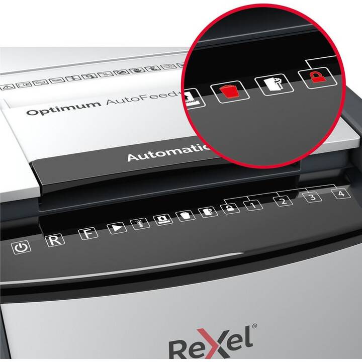 REXEL Destructeur de documents Optimum Autofeed+ 100X P-4 (Coupe en particules)