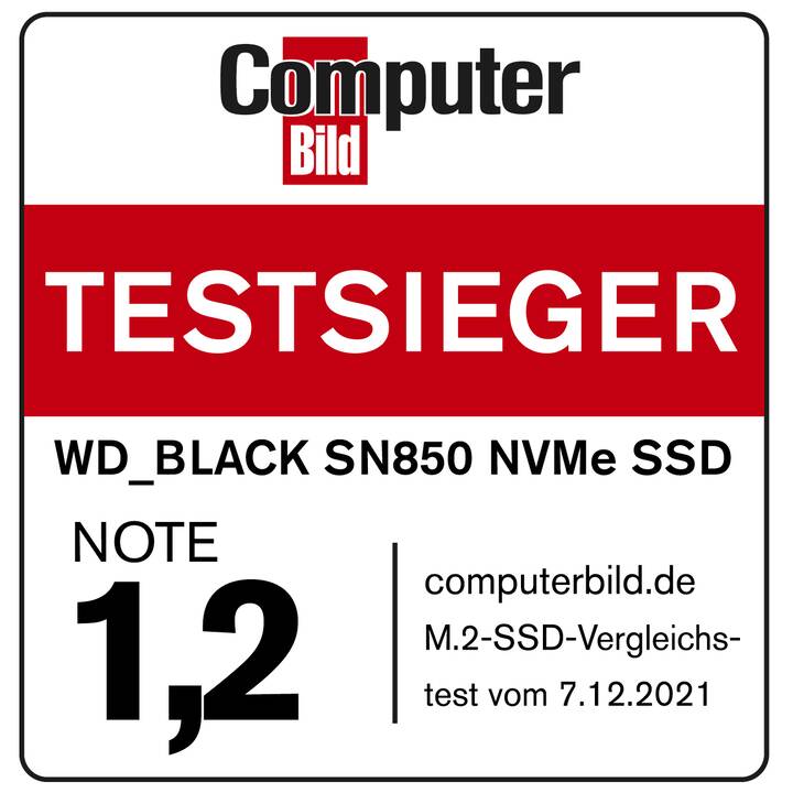 WD_BLACK Digital SN850 (PCI Express, 1000 Go, fonctionne avec la Playstation 5)
