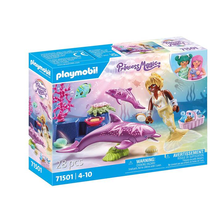 PLAYMOBIL Princess Magic Sirène avec dauphins (71501)