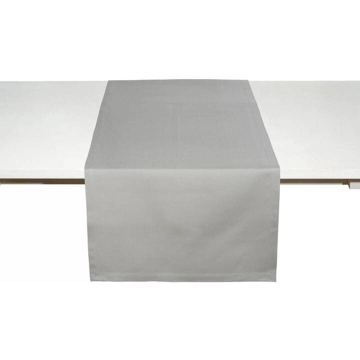 PICHLER Chemin de table (48 cm x 150 cm, Rectangulaire, Gris)