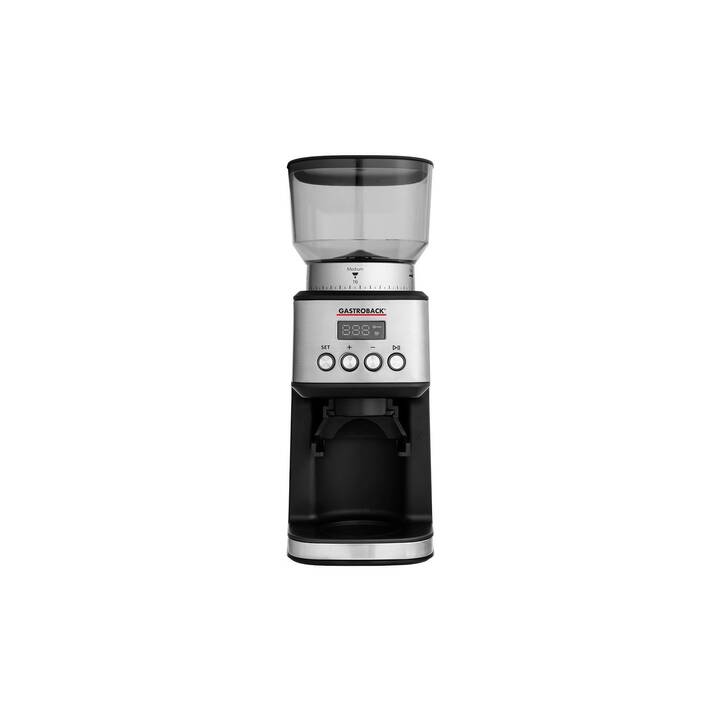 GASTROBACK Kaffeemühle Design Digital (Elektrisch, Silber, Schwarz, EU-Version)