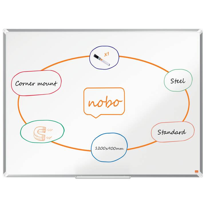 NOBO Whiteboard Premium Plus (90 cm x 120 cm)