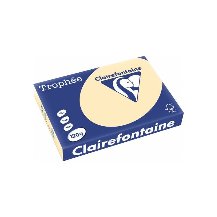 CLAIREFONTAINE Trophée Papier couleur (250 feuille, A4, 120 g/m2)