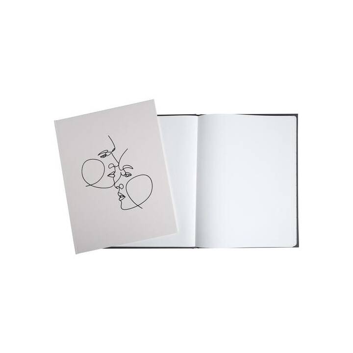 EXACOMPTA Libro degli ospiti (22 cm x 27 cm, Bianco)