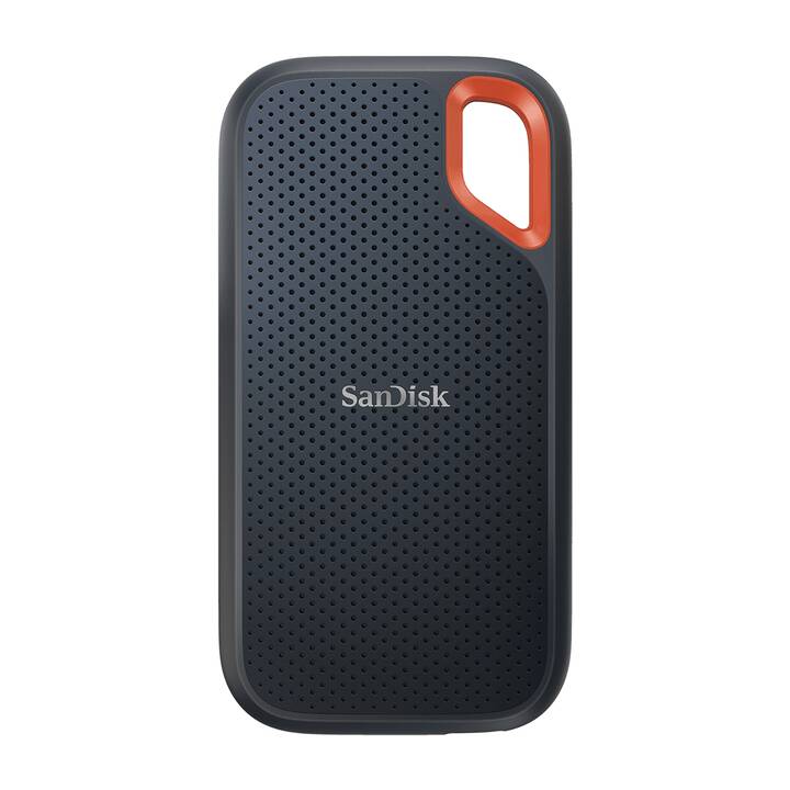 SANDISK Extreme Portable V2 (USB Typ-C, 4000 GB, Orange, Schwarz)