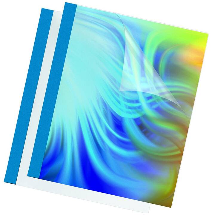 FELLOWES Coperchi per attacchi termici (1.5 mm, Transparente, Blu)