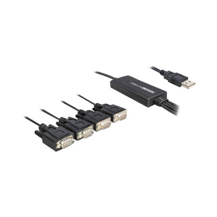 DELOCK Câble de connexion (Fiche RS-232, Fiche USB 2.0 de type A, 1.4 m)