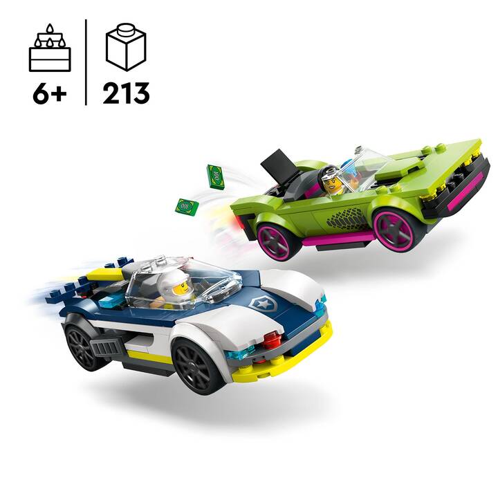 LEGO City Verfolgungsjagd mit Polizeiauto und Muscle Car (60415)
