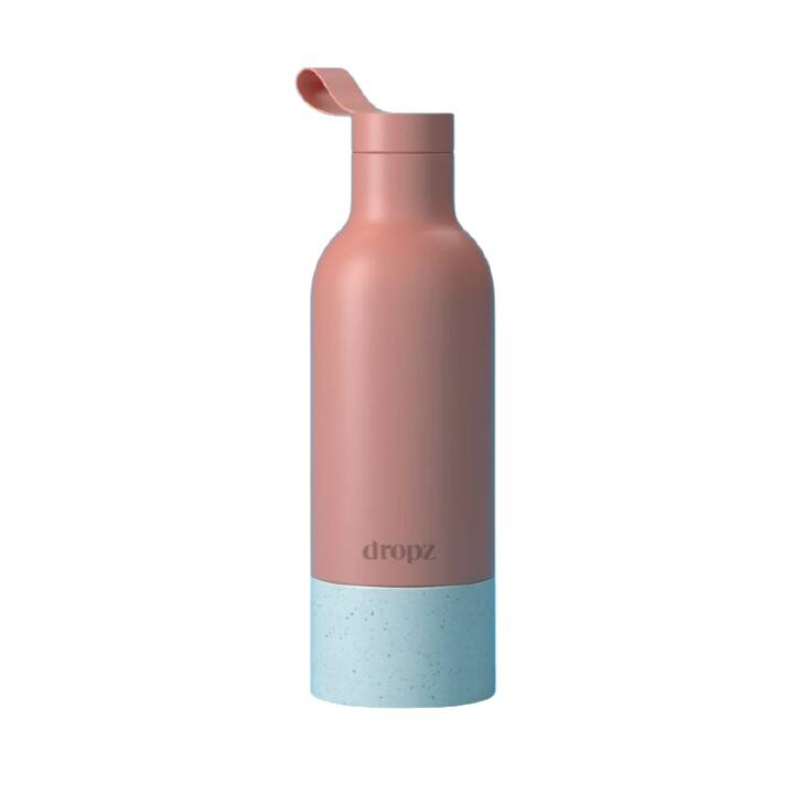 DROPZ Thermo Trinkflasche (500 ml, Rosé, Hellblau)