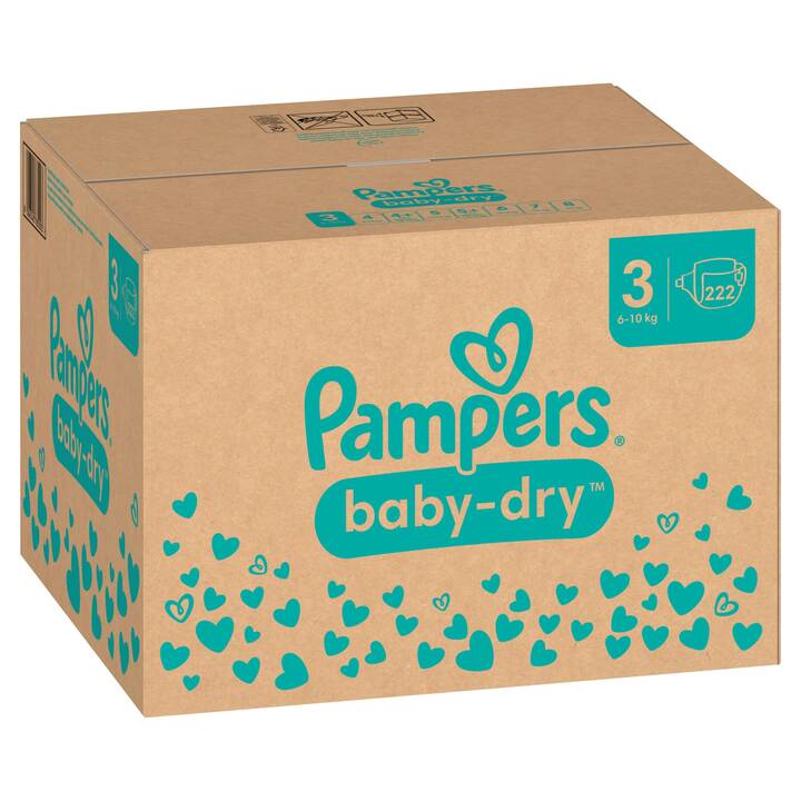 PAMPERS Baby-Dry 3 (222 pièce)