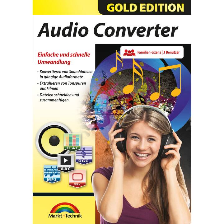MARKT + TECHNIK Audio Converter Ultimate (Abo, 3x, Deutsch, Englisch)