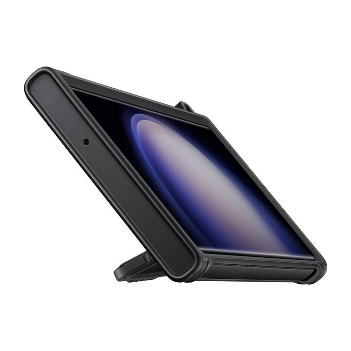 SAMSUNG Backcover Rugged Gadget (Galaxy S23 Ultra, Titanio, Nero)