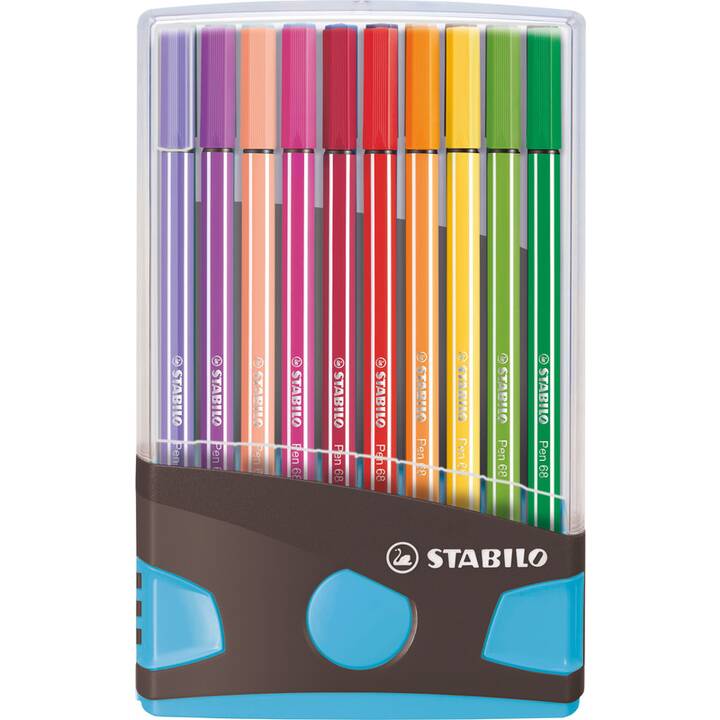 STABILO Pen 68 Colorparade Crayon feutre (Multicolore, 20 pièce)