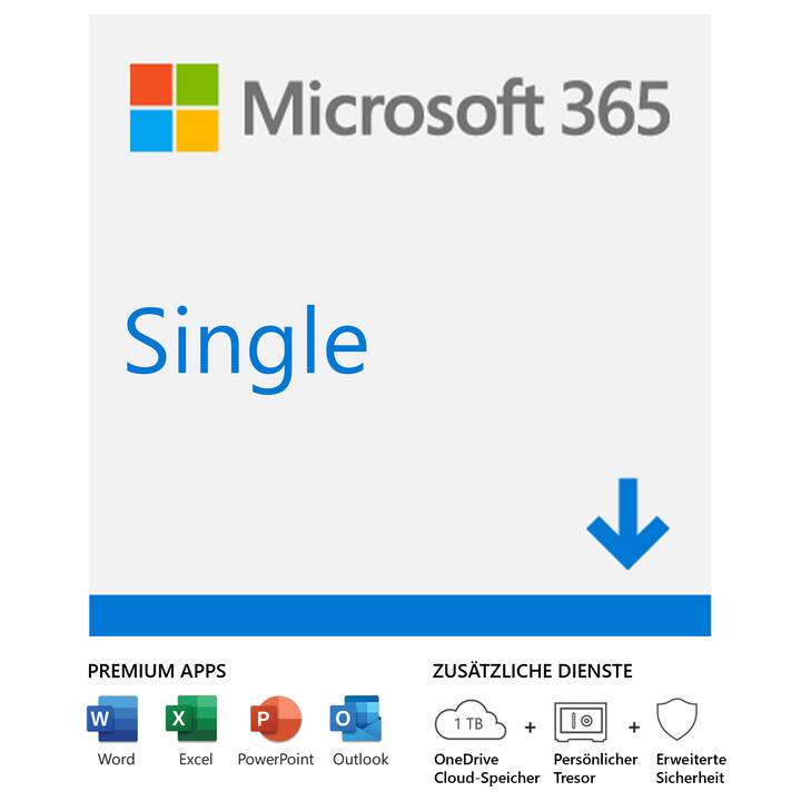 MICROSOFT 365 Single (Abbonamento, 1x, 1 anni, Tedesco)