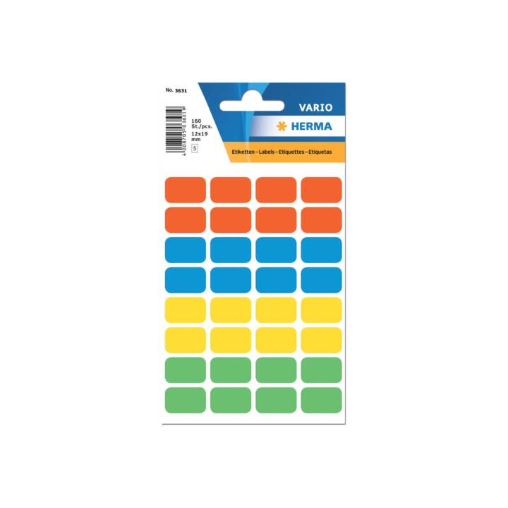 HERMA Étiquettes (Multicolore, 5 feuille)