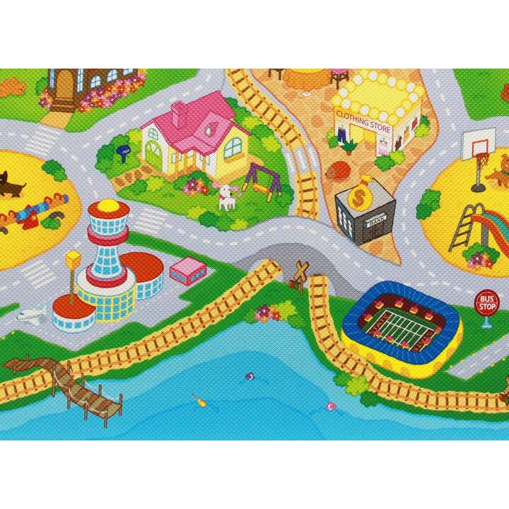 DWINGULER Tappeto da gioco My Town (Lavorato, 140 x 230 cm)