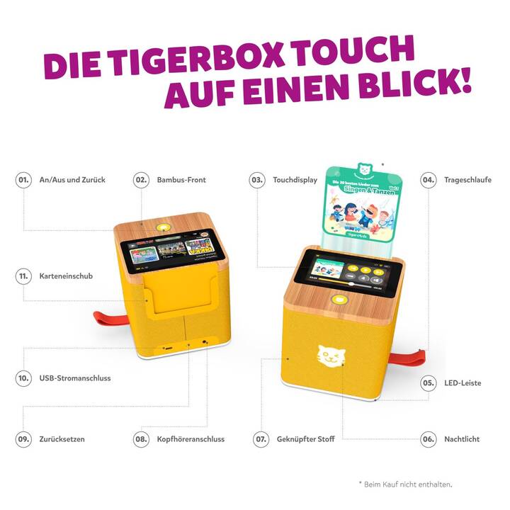 TIGERMEDIA Lecteur audio pour enfants Tigerbox Touch Plus Swiss Edition (DE, Suisse allemand)