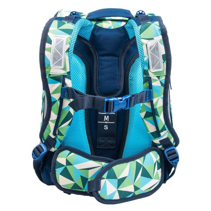 FUNKI Schulranzen Set Flexy-Bag Dinosaur (15 l, Grün, Blau)