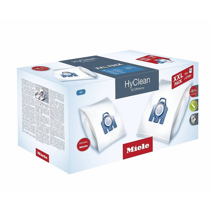 MIELE Sac d'aspirateur XXL-Pack HyClean 3D Efficiency GN (16 pièce)