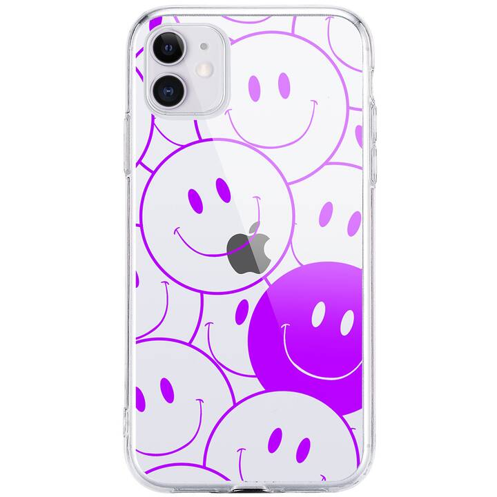 EG coque arrière pour iPhone 12 et 12 Pro 6.1" (2020) - violet - smile