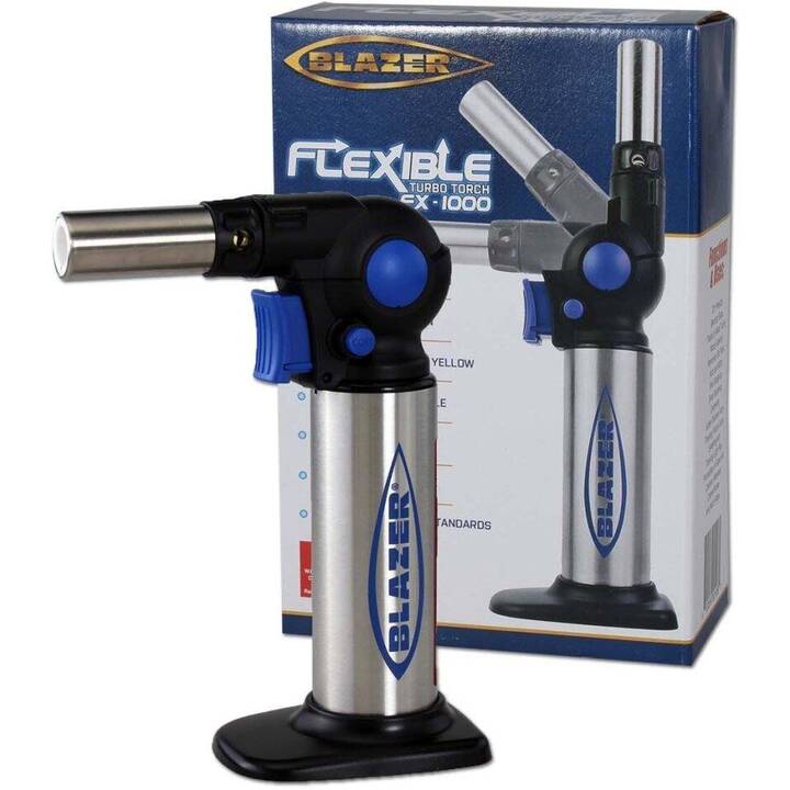 BLAZER Feueranzünder Flexible Turbo Torch Dual Flame (Blau, 30 ml)