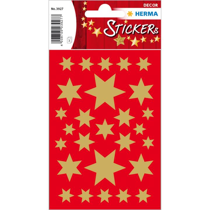 HERMA Sticker Sterne 6-zackig, gold