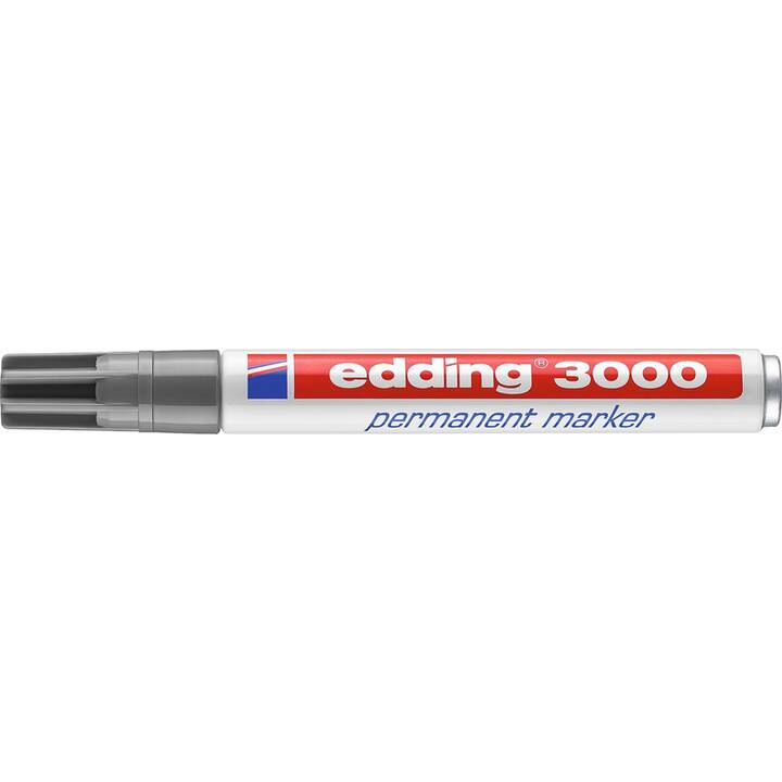 EDDING Marqueur permanent 3000 (Gris, 1 pièce)