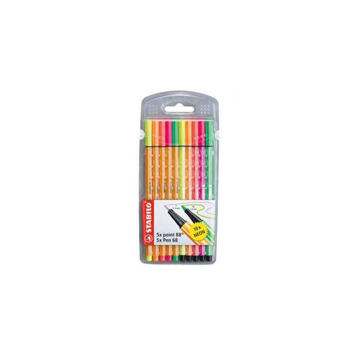 STABILO Crayon feutre (Multicolore, 10 pièce)