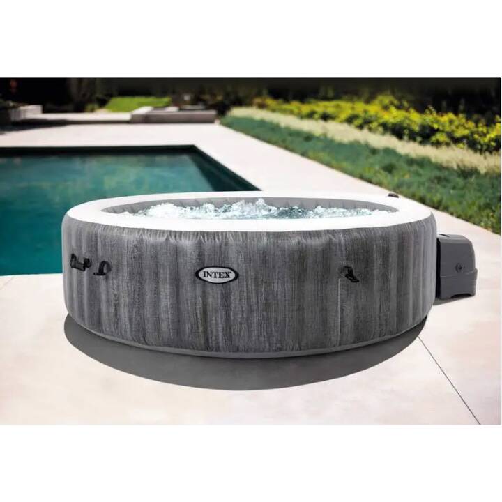 INTEX Whirlpool PureSpa Bubble GreyWood XXL Deluxe (1.098 l, 71 cm x 216 cm x 60 cm)