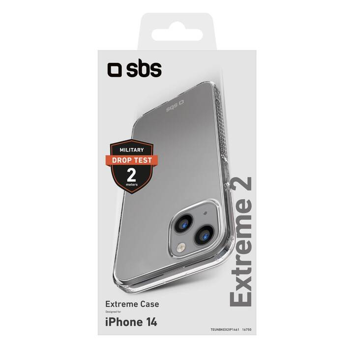 SBS Backcover Extreme X2 Hülle (iPhone 14, Clear)