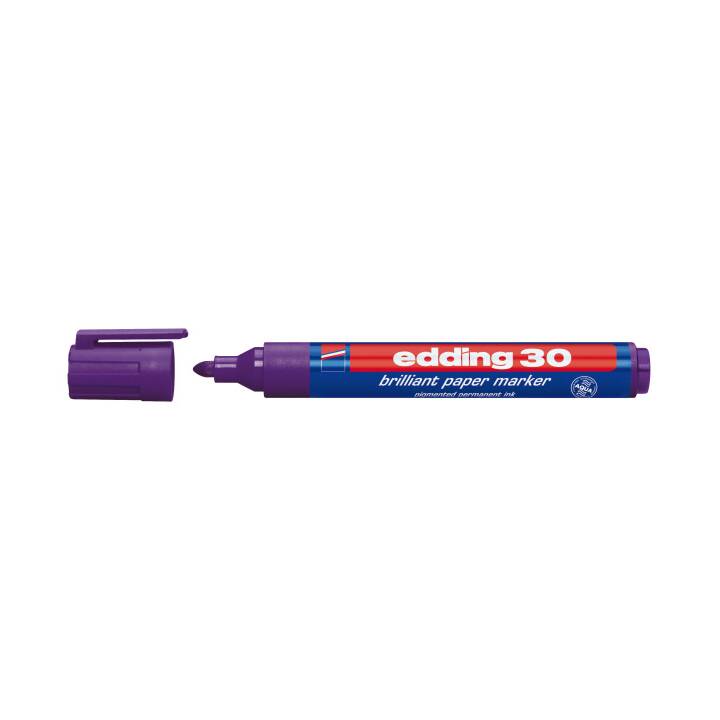 EDDING Permanent Marker 30 Brilliant (Violett, 1 Stück)