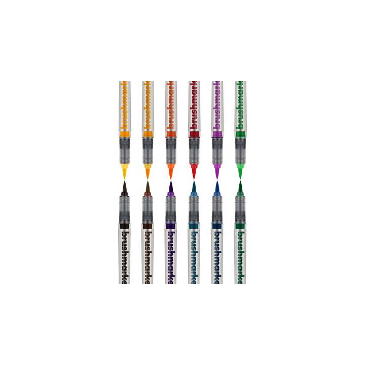 KARIN Pro Penna a fibra (Marrone, Verde chiaro, Pink, Giallo, Blu, Viola, Arancione, Verde, Turchese, Nero, Rosso, 12 pezzo)