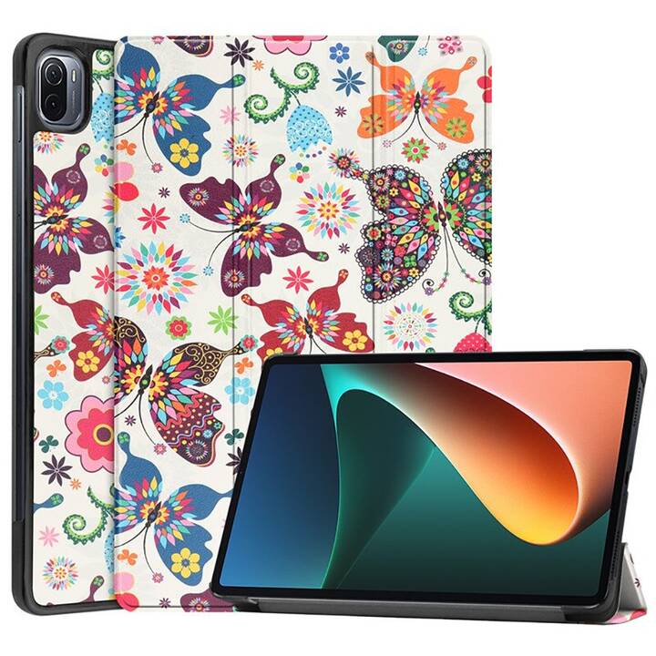 EG Cover posteriore per tablet per Xiaomi Pad 5 e Pad 5 Pro - farfalla - multicolore