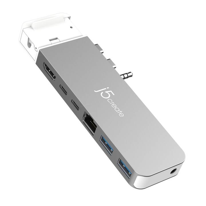 J5 CREATE  (3 Ports, USB de type A, RJ-45, USB de type C)