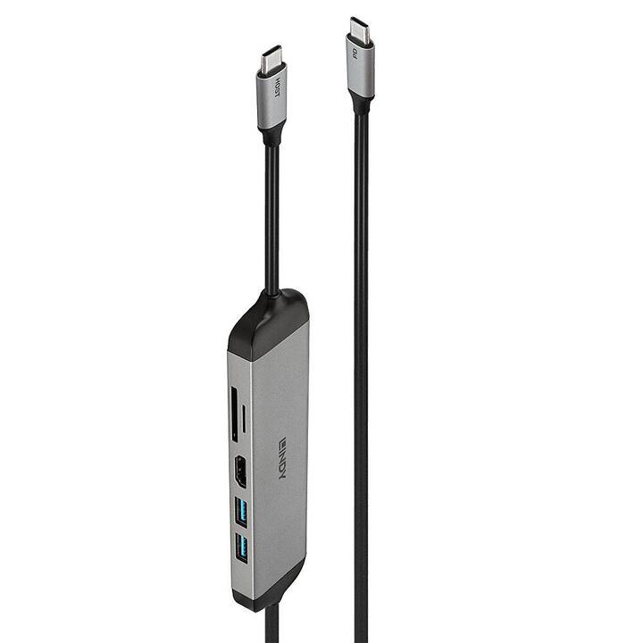 LINDY Dockingstation (HDMI, 2 x USB 3.2 Gen 1 Typ-A, USB Typ-C)