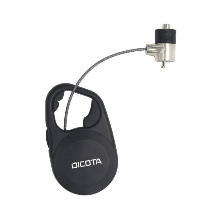 DICOTA Lock Pro Sicherheitskabelschloss, 1,3 m, Schwarz 