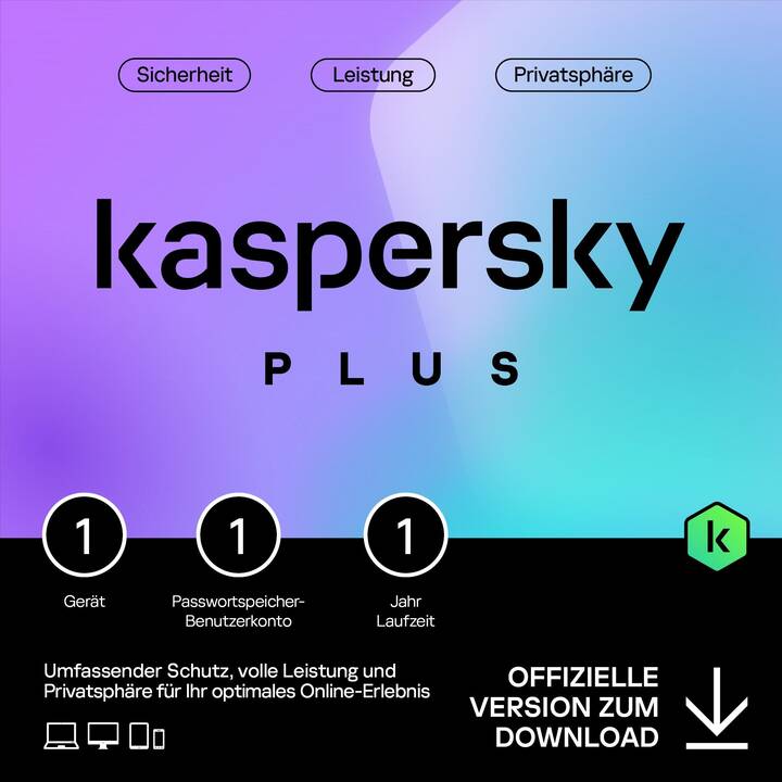 KASPERSKY LAB Plus (Abbonamento, 1x, 12 Mesi, Multilingue)
