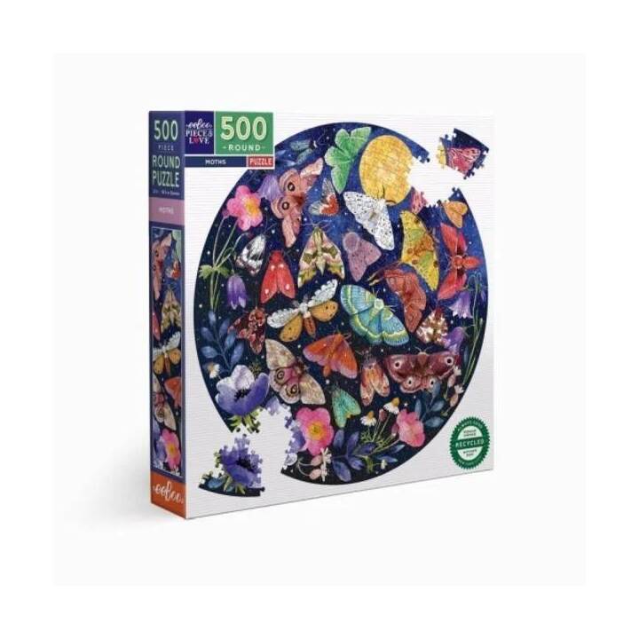 HELVETIQ Moths Round Puzzle (500 pezzo)