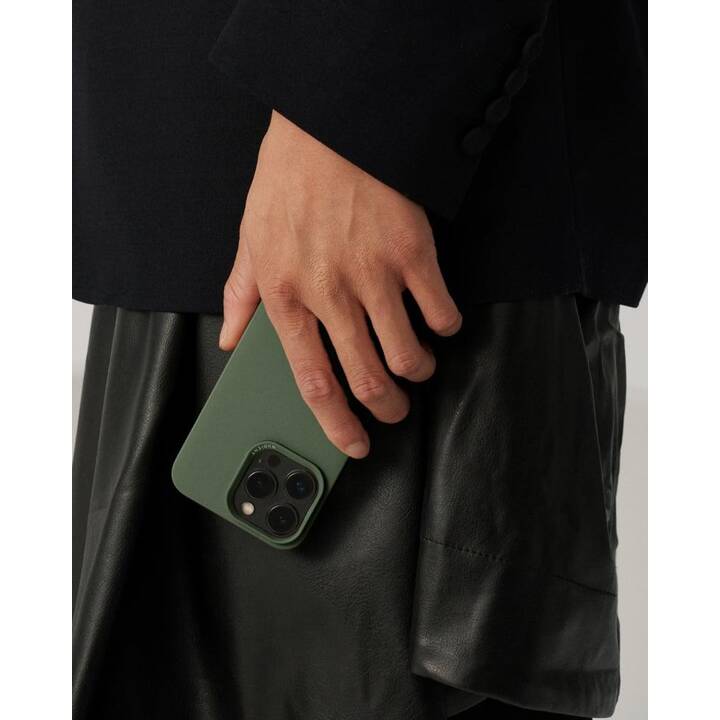NUDIENT Backcover Thin (iPhone 15 Pro, Pine Green, Verde)