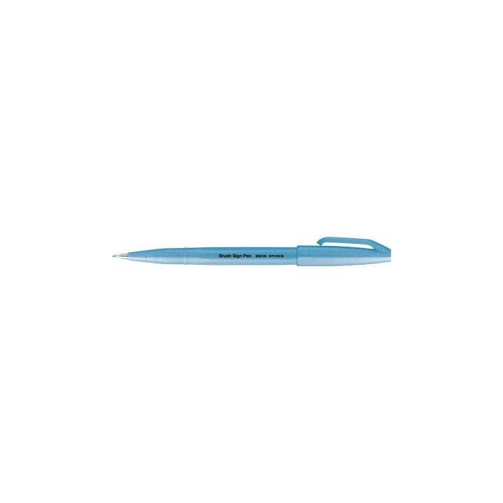 PENTEL Brush Sign Pen Crayon feutre (Bleu clair, 1 pièce)