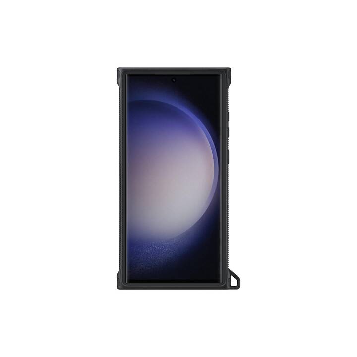 SAMSUNG Backcover Rugged Gadget (Galaxy S23 Ultra, Titanio, Nero)